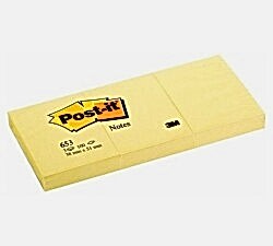 3M Not Kağıdı Post-It Mini Sarı 3'lü Paket 38 x 51 mm 653 - 3M