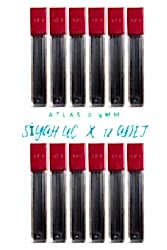 Atlas 0.9 Siyah Kalem Ucu 12'li Set - 2