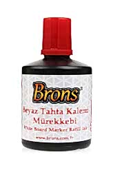 Brons Kırmızı Beyaz Tahta Kalemi Mürekkebi 100 ml Br-355 - Brons