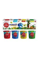 Bu-Bu Oyun Hamuru 4'lü + Brons Oyun Hamuru Kalıbı Seti - 8