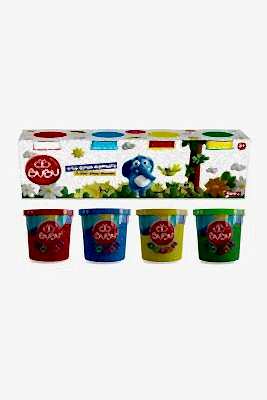 Bu-Bu Oyun Hamuru 4'lü + Brons Oyun Hamuru Kalıbı Seti - 8