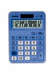 Casio 12 Hane Mavi Hesap Makinesi Ms-20Uc-Bu 12 - Casio