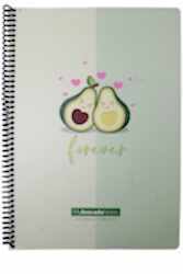 Gıpta A4 Avocado 80 Yaprak Çizgili Spiralli Karton Kapak Defter Forever 5819 - Gıpta