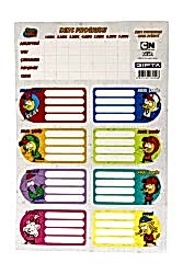 Gıpta Kral Şakir Ders Programı Okul Etiketi 3 Yaprak 16 x 24 cm - Gıpta