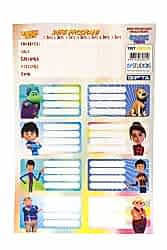 Gıpta Rafadan Tayfa Ders Programı Okul Etiketi 3 Yaprak 16 x 24 cm - Gıpta