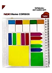 Noki Yapışkanlı Not Kağıdı Seti Memo Combo 7 No:12707 - Noki