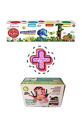 Nova Color Parmak Boyası 25 ml 6'lı + Bu-Bu 4'lü Oyun Hamuru Seti - 7