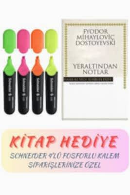 Schneıder 4'lü Fosforlu Kalem & Yeraltından Notlar Kitap Hediyeli - 1