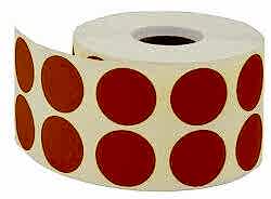 Taneks 25 mm Turuncu Nokta Etiket 2500'lü - Taneks