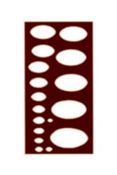 Yıldızlar Daire Şablonu Elipsli Küçük - Yıldızlar